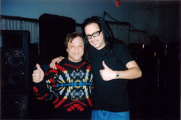 Joe with Jonathan Davis of Korn